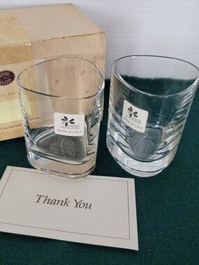 CHIVAS REGAL Scotch Whiskey Aged 12 Years FIDENZA 3-sided Glasses set of 2 NEW